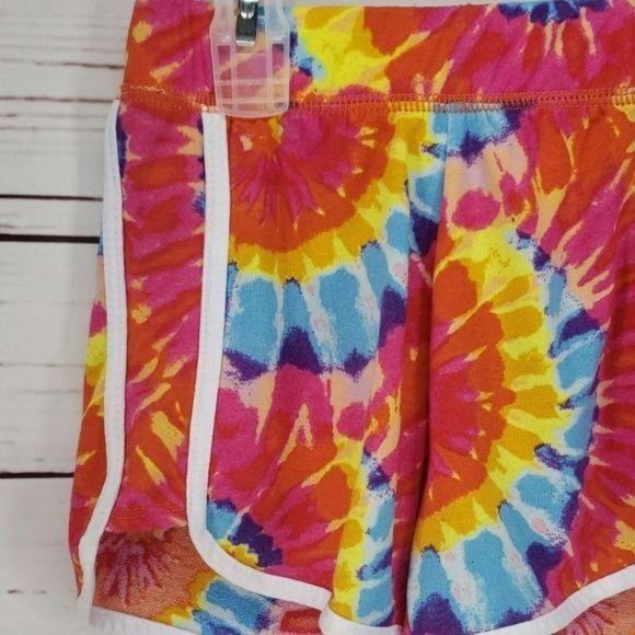 Bobbie Brooks Girls Rainbow Tie Dye‎ Shorts - Picture 2 of 6